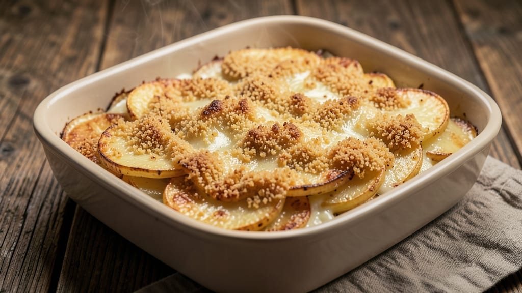 Ruth's Chris Potatoes Au Gratin Copycat Recipe: Crispy Vinegar-Kissed Crowns Over Ultra-Creamy Layers